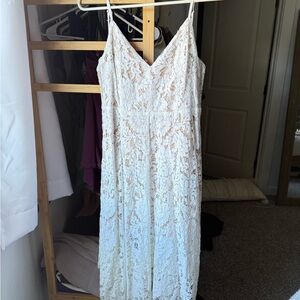 Elegant White Lace Dress